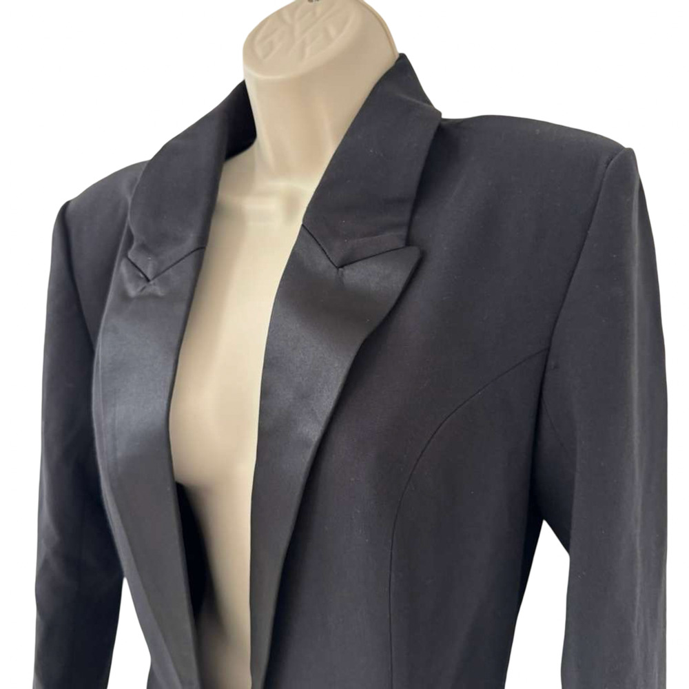 Pretty Little Thing by Naomi Campbell Black Tuxedo Jumpsuit NWT Wide Leg sz 6 - Picture 14 of 16